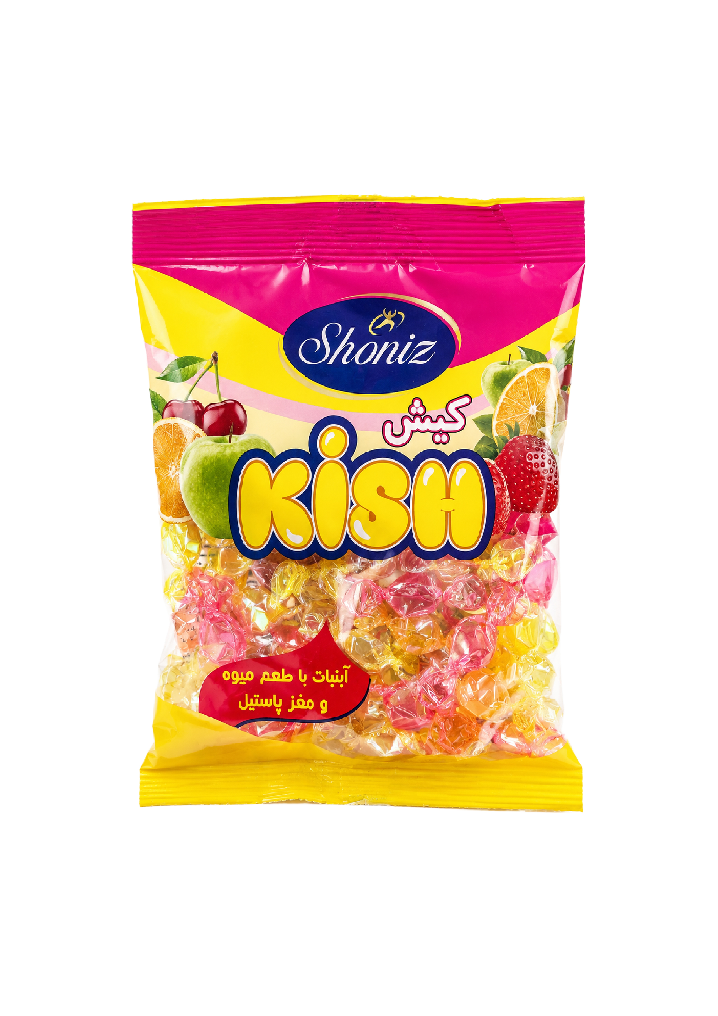 کیش بارسا - آبنبات میوه ای مغزدار پودری ( 150 گرم )
