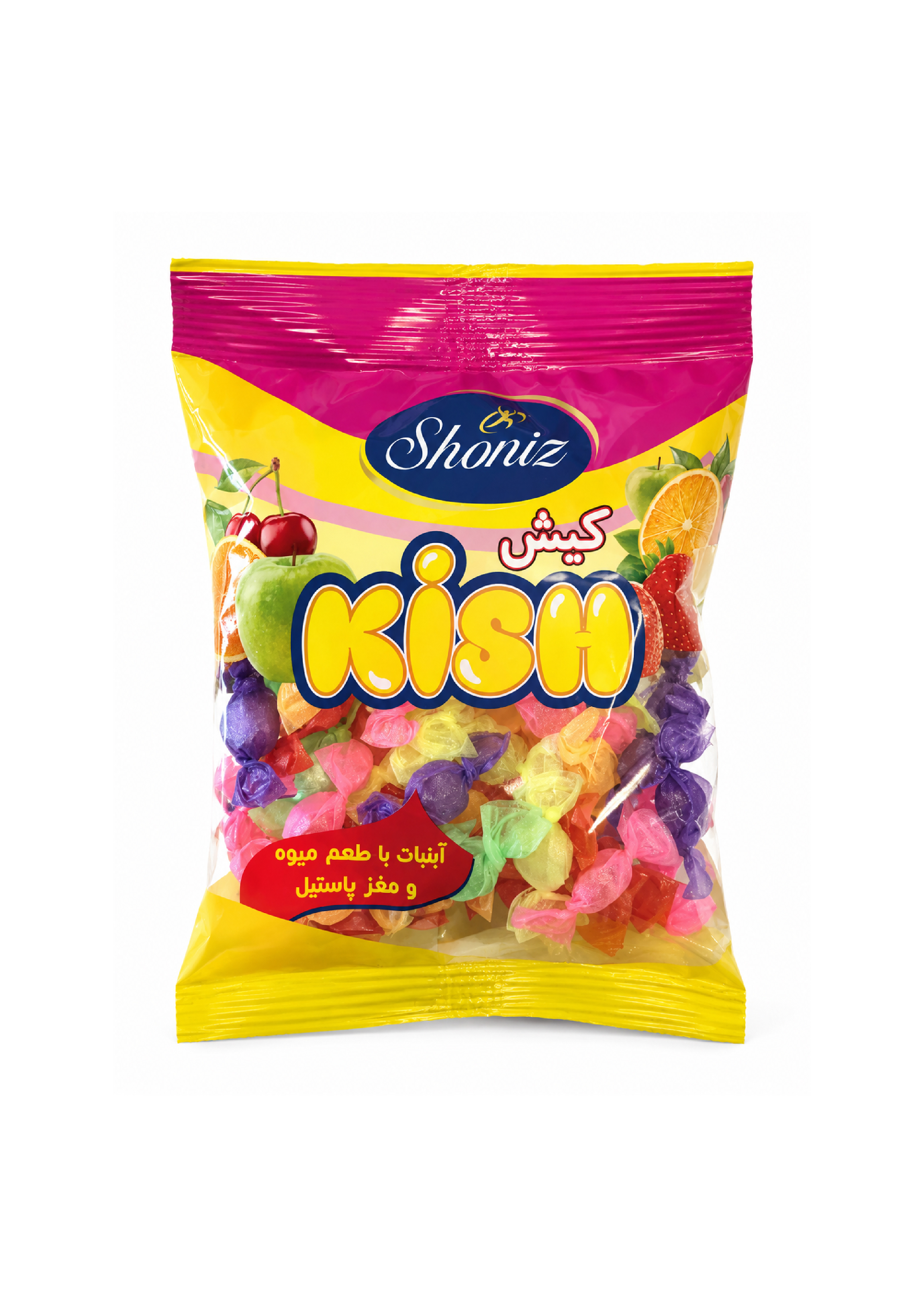 کیش کالرفول - آبنبات میوه ای مغزدار پودری ( 150 گرم )